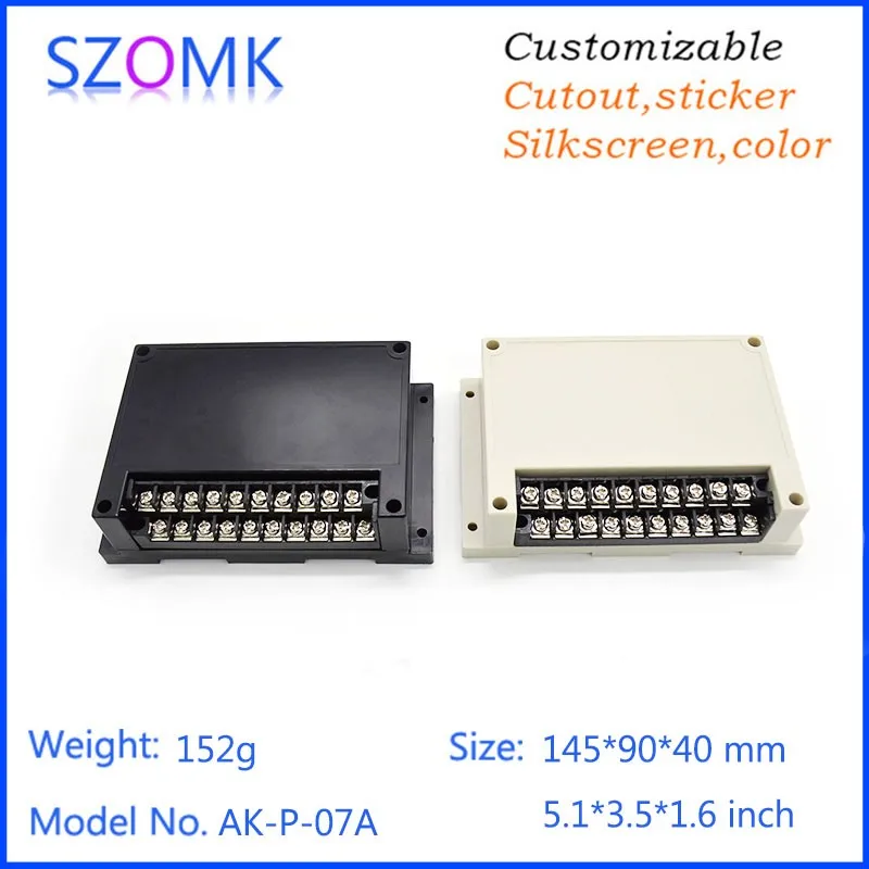 szomk industrial control case abs din rail enclosures for electronic