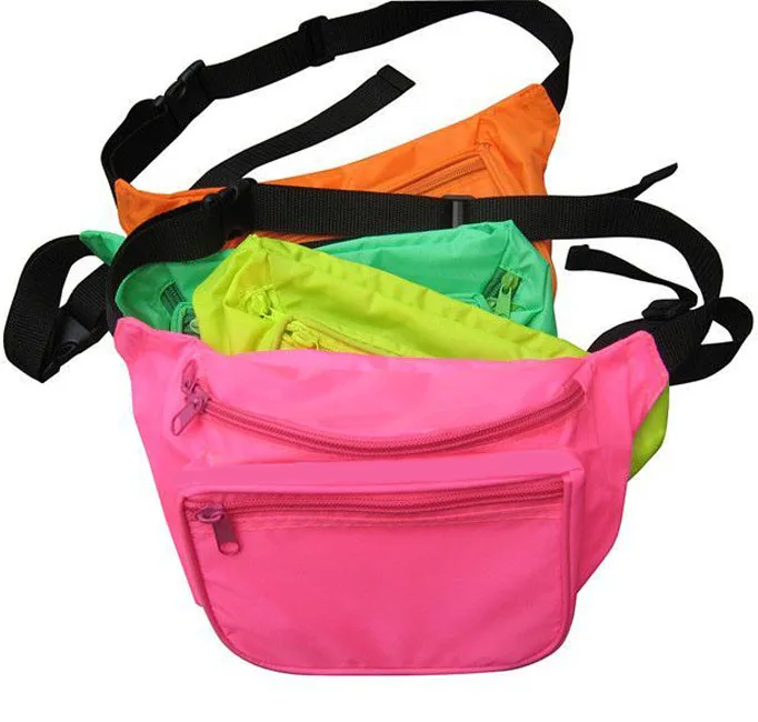 

Small MOQ Colorful fanny packs, Customized waist bag with Logo for Promotion