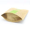 Customized stand up bag with zip fastener window valve for coffee