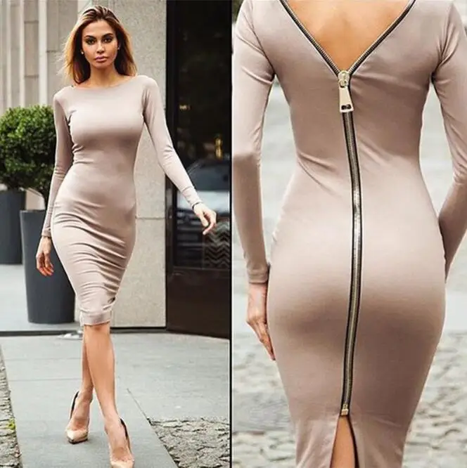 

zm11179a Fashion long sleeve hot style lady dress europe slim woman dress, N/a