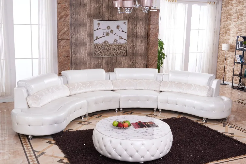 Black Diamondinlaid Europe Big Lots Half Moon Leather Sectional Sofa Buy Couch Living Room