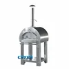 wood-fired oven Charcoal grill Trolley freestanding wood fired pizza oven grill with chimney