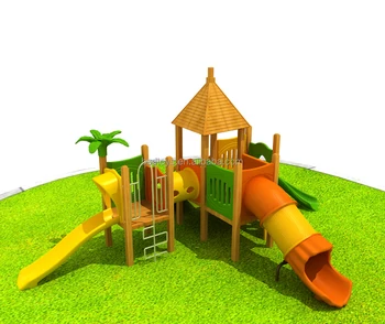 wooden garden slide