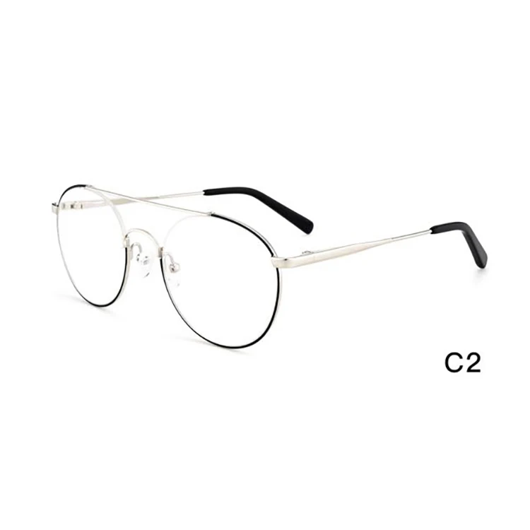 

New Model Clear Lens Round Eye Glasses Metal Eyewear Optical Frame, Custom