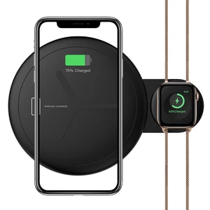 Newest 2 in 1 Mobile Phone and Watch 10W + 2W Fast Charging Wireless Charger For iPhone For Samsung