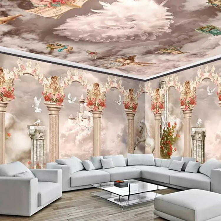 European Vantage Style For The Church Oil Painting 3d Wallpaper