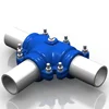 Pipe quick repair Tee/ pipeline repair clamp of Galvanized pipes