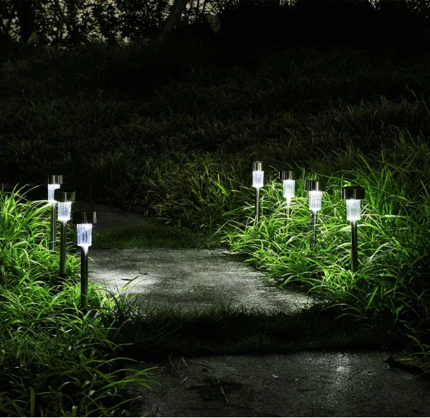 
Ningbo factory high power white led outdoor solar garden stainless steel decoration light 