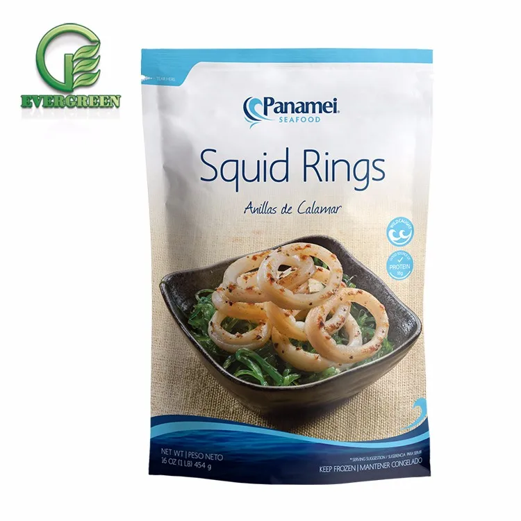 Frozen Seafood Packaging Bag / Nylon Retort Pouch For Frozen Food Buy