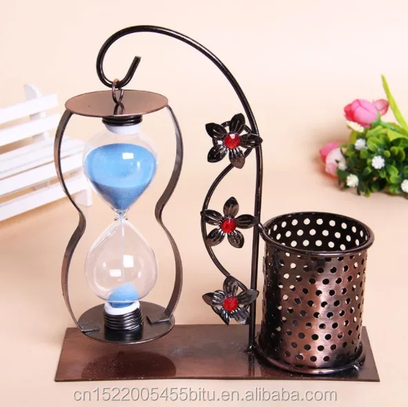 Hourglass Metal Stand Hourglass Sand Timer Clock For Office Kitchen Decor Homeblue Sand 1805344 0683