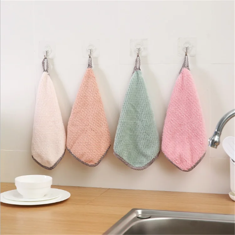 Microfiber Hand Towel 30x30cm Soft And Strong Absorbent Quick Drying Solid Color Towel