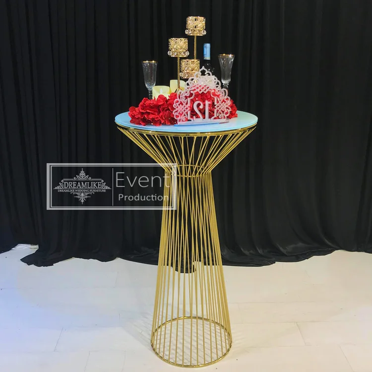 Dreamlike Wedding Furniture Modern Gold High Bar Table Buy High Bar