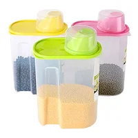 

BPA-Free Dry Cereal Container Dispenser Food Storage Containers with Airtight Design Pour Spout Measuring Cup for Flour Rice