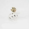 Hot-end product wholesale easter decoration gold plating ceramic rabbit ornament