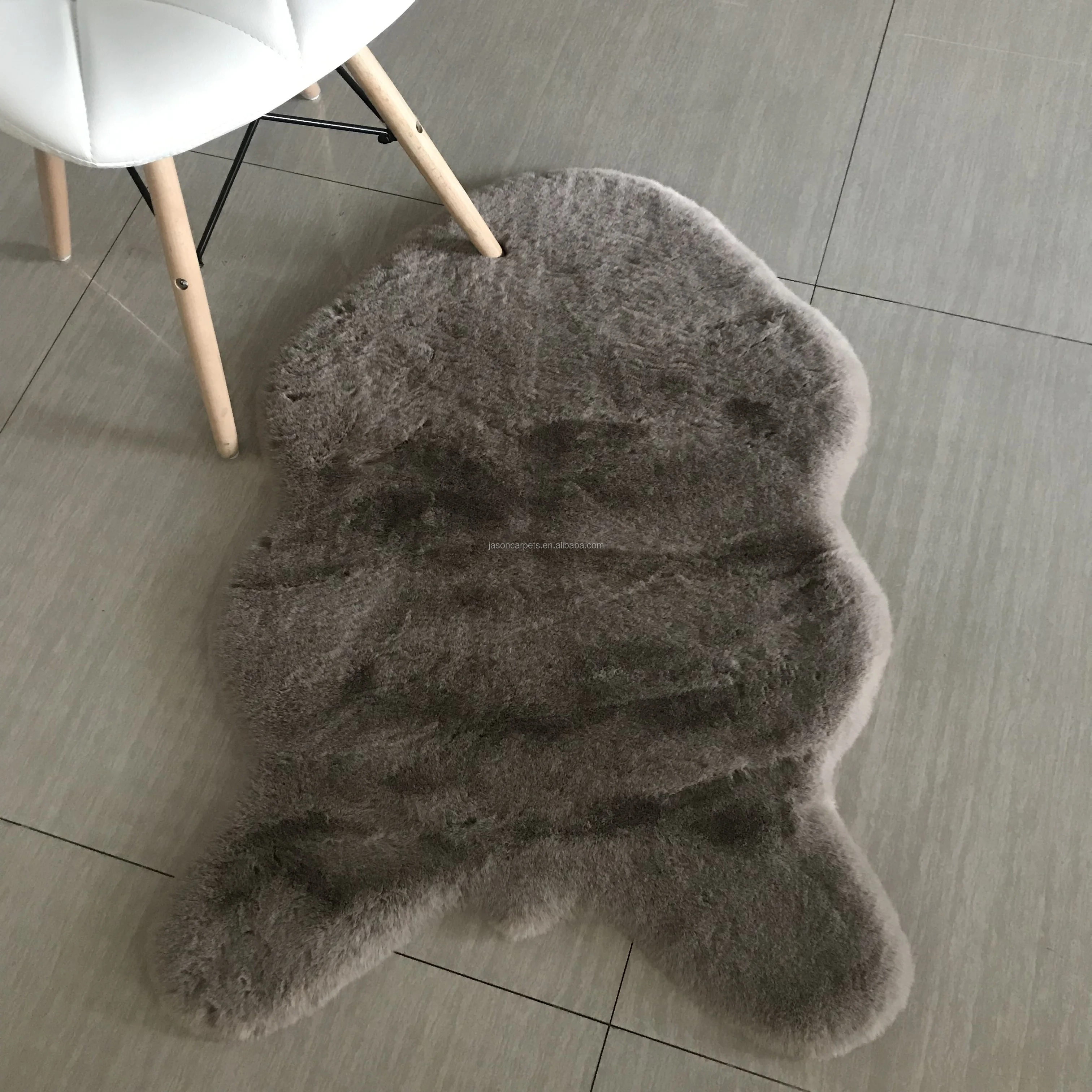 Amazon Hot Selling Polyester Rugs Beige Faux Rabbit Fur Rug Buy Faux