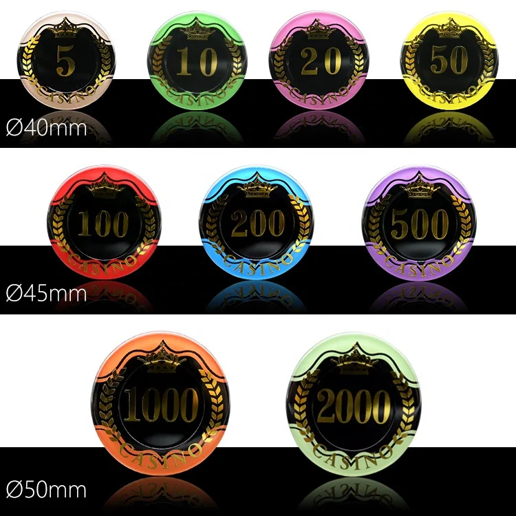 Custom Square Shape Acrylic Poker Chip With Your Denominations Buy