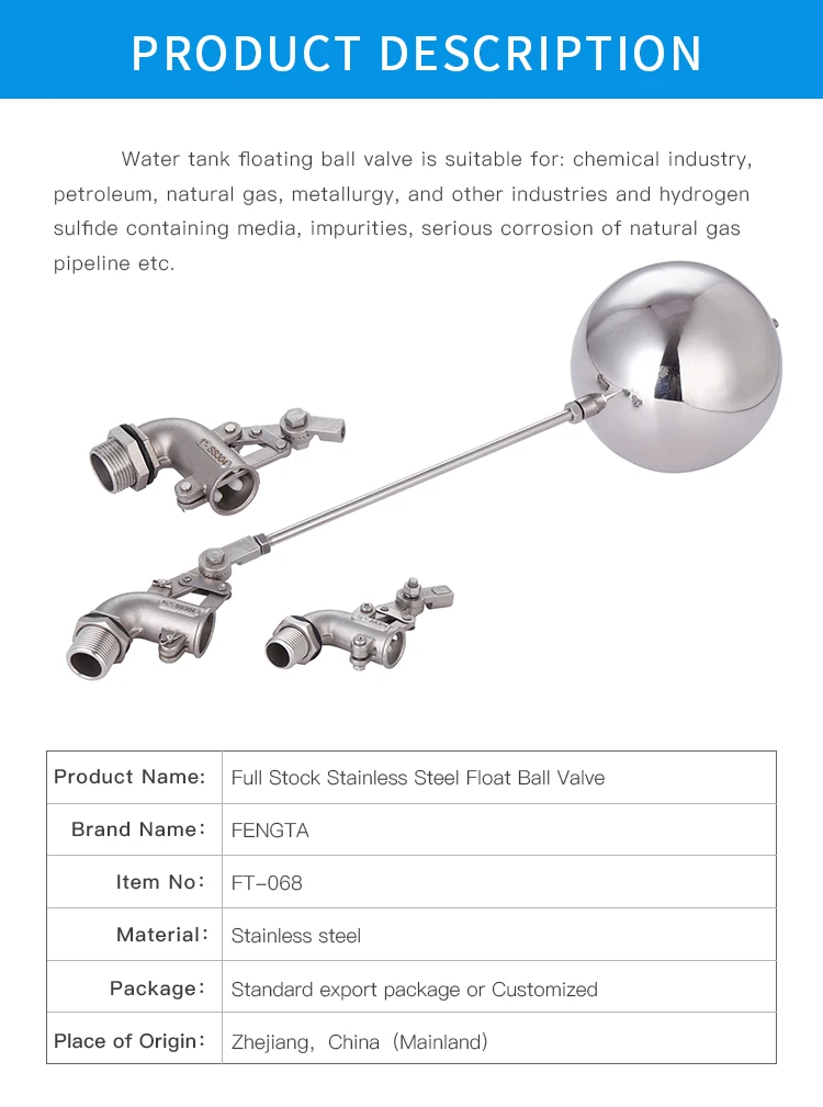 Stainless Steel 304 Float Valve With Npt Thread Can Provide A Variety