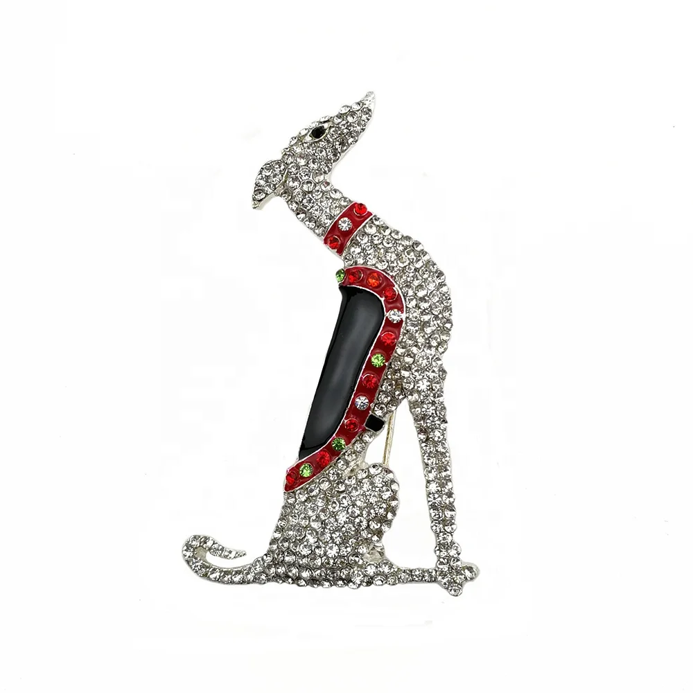 

Popular Clear Rhinestone Scotty Borzoi Hound Dog Greyhound Pin Puppy Canine Brooch