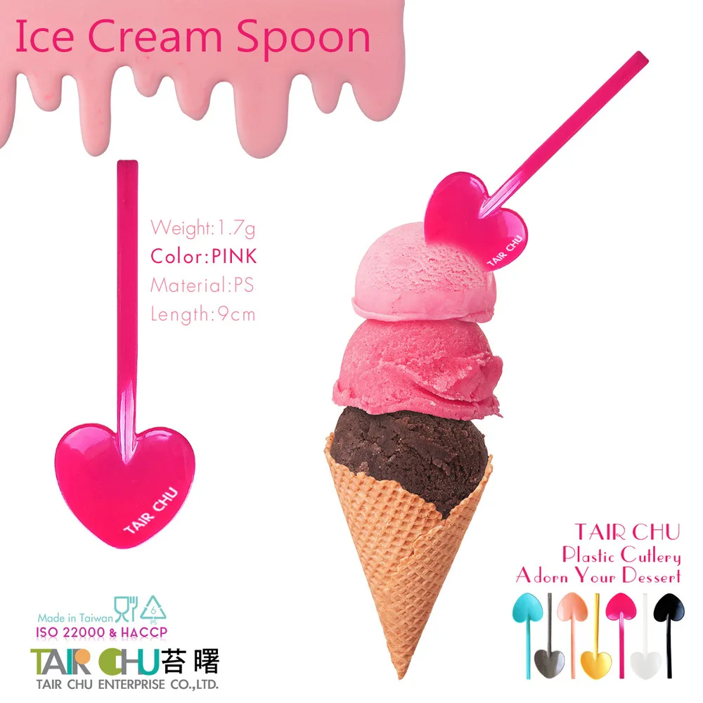 Pink Ice cream spoon