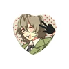 New Design Lovely Anime Tin Button Badges Heart Button Badge Press