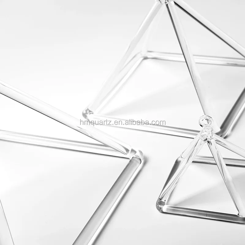 clear crystal singing pyramids chakra set