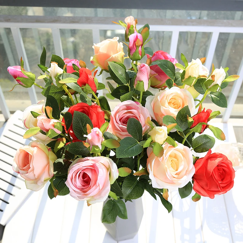 High Quality Silk Real Touch Artificial Peony Wedding Plastic Flower