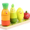 Newly children matching toy colorful Sensory fruit shape stacking block