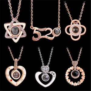 2019 te amo 100 idiomas 100 Languages I LOVE YOU Memory Necklace Jewelry