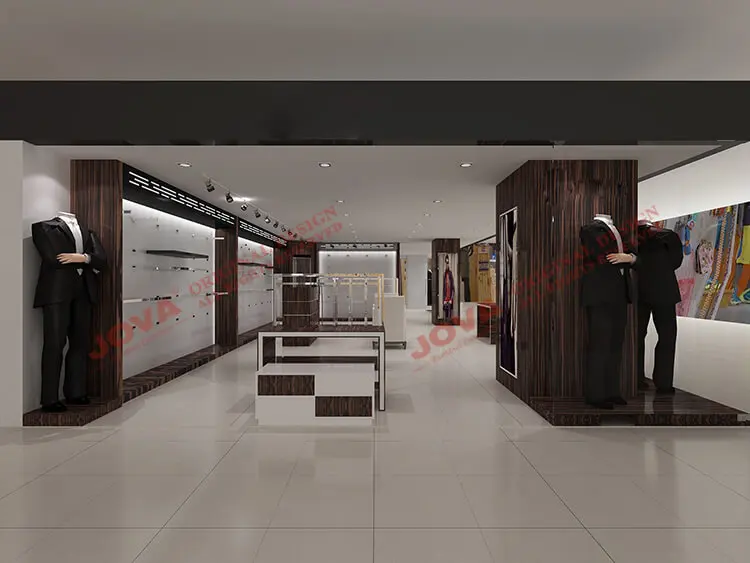 Fashion Lighted Clothes Shop Decoration Design For Brand Garment Shop