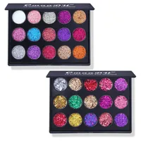 

Wholesale OEM glitter 15 color eyeshadow palette for eye beauty