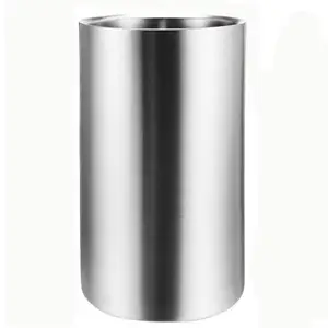 Image of Stainless Steel Ice Bucket Single Wine Bottle Chiller Cooler