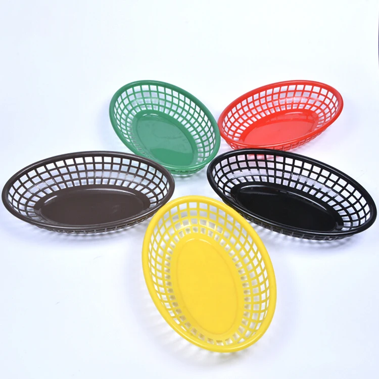 Fashionable Colorful High Quality Plastic Fast Food Basket