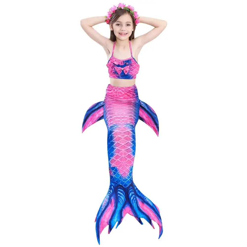 

Little Mermaid Tails Swimming Costume Mermaid Tail Cosplay Girls Swimsuit Kids Children Swim suit
