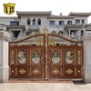 Ornamental designed customized custom automatic high quality powder coated easily assembled welded latest house main gate