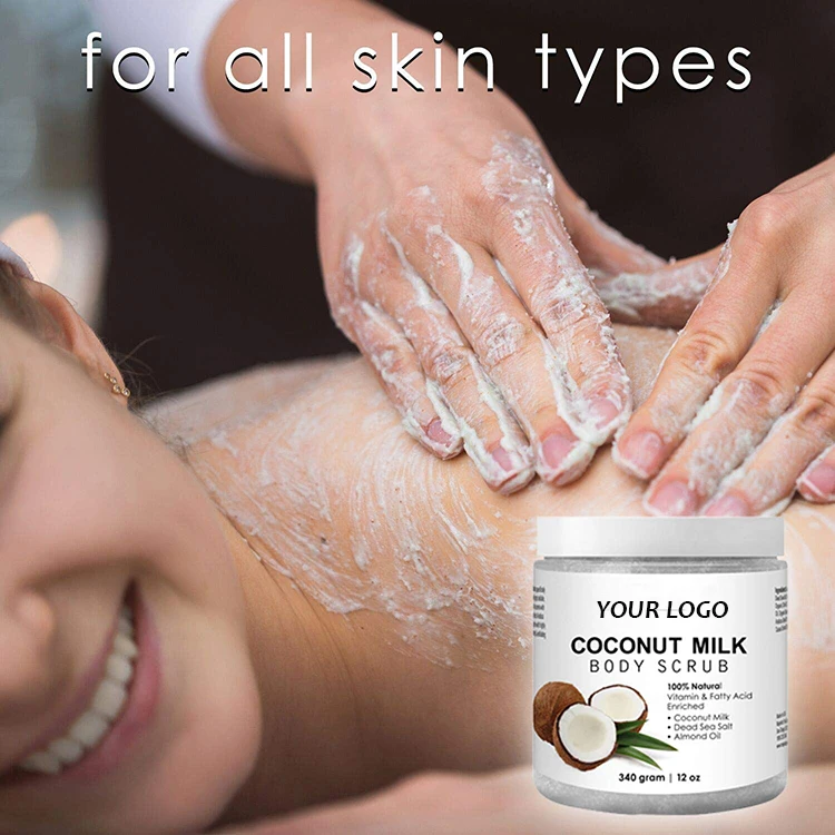 100 Natural Coconut Milk Body Scrub Powerful Exfoliating Moisturizing Creams Buy 100 Natural 