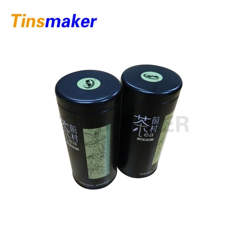 Wholesale Round Black Decorative Tea Metal Tins With Lids Box Design