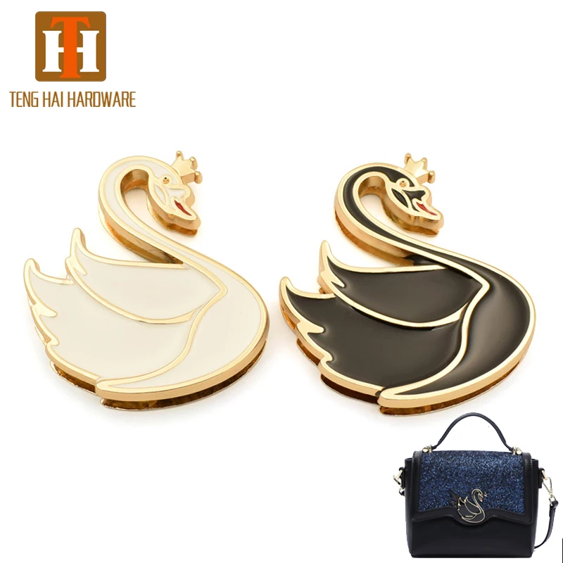 

Tenghai 2017 metal swan-shape magnetic lock for bag