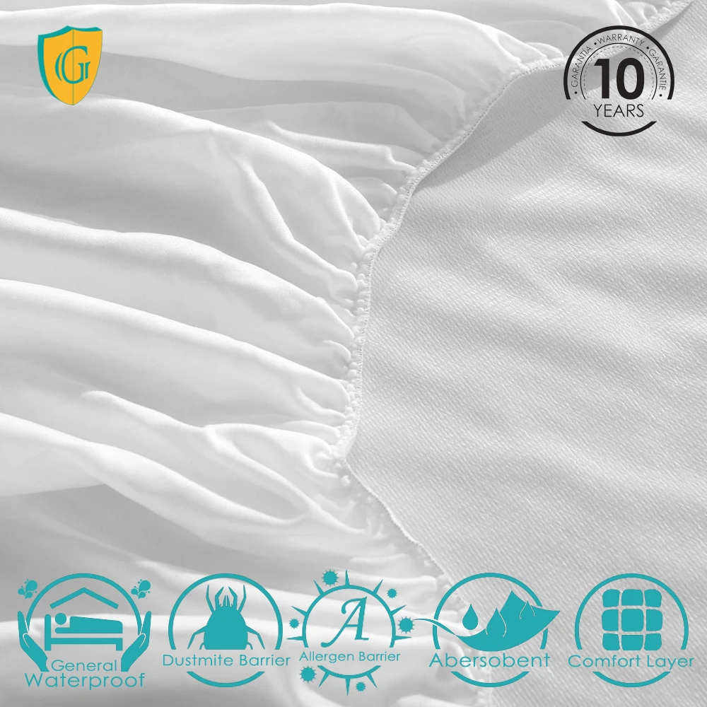 Hypoallergenic Waterproof Mattress Protector Vinyl Free/mattress