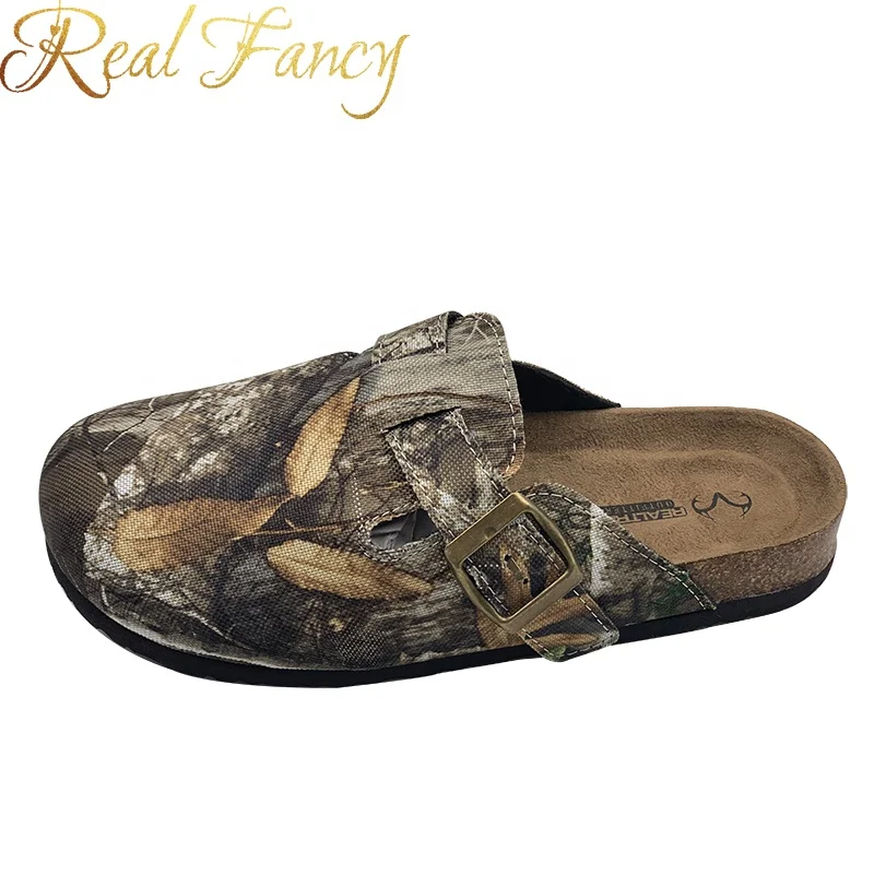 Chinese Factory Cheap Summer Beach Shoes Camouflage Cork Slippers For