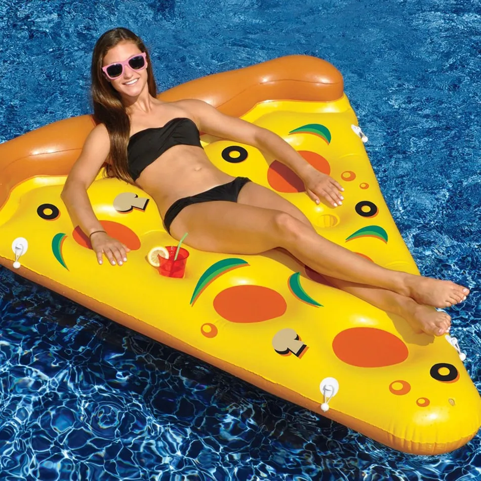 

Water Mattress Pool Toys Inflatable Pizza Slice Pool Float, Customized color