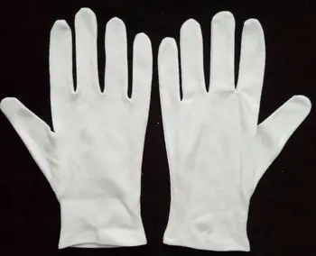 Nature White Cotton Thin Cotton Gloves Liner For Watch Industry Gloves ...