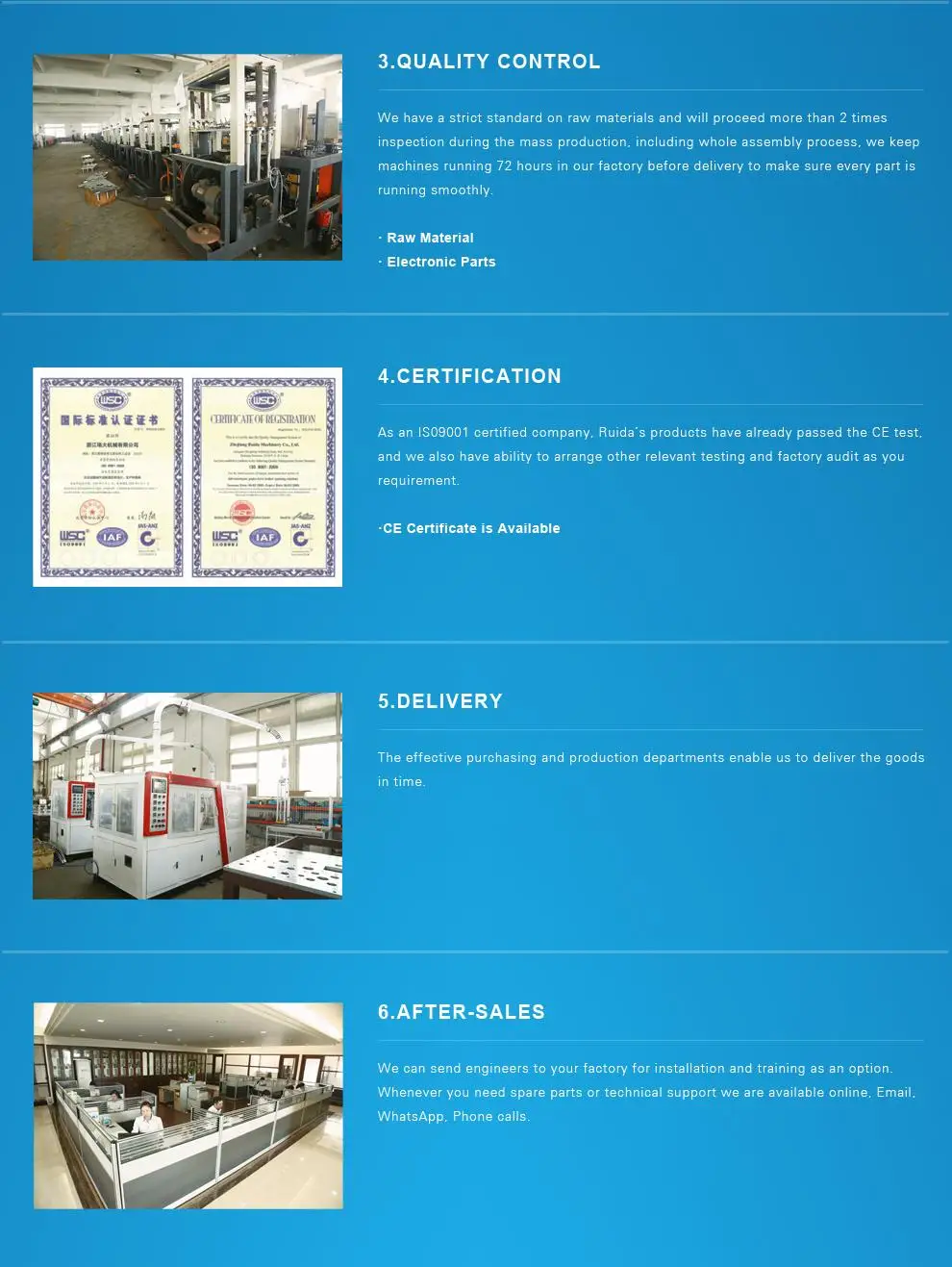 Advantage - Zhejiang Ruida Machinery Co., Ltd.