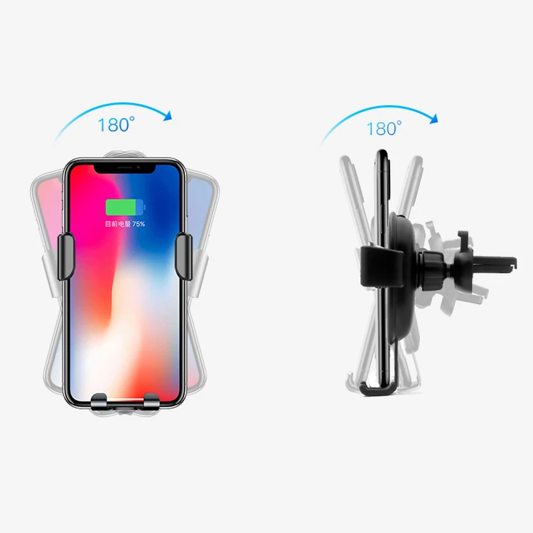 

REDIAN accessories car phone holder bracket with wireless charging for iPhone/android phones, N/a