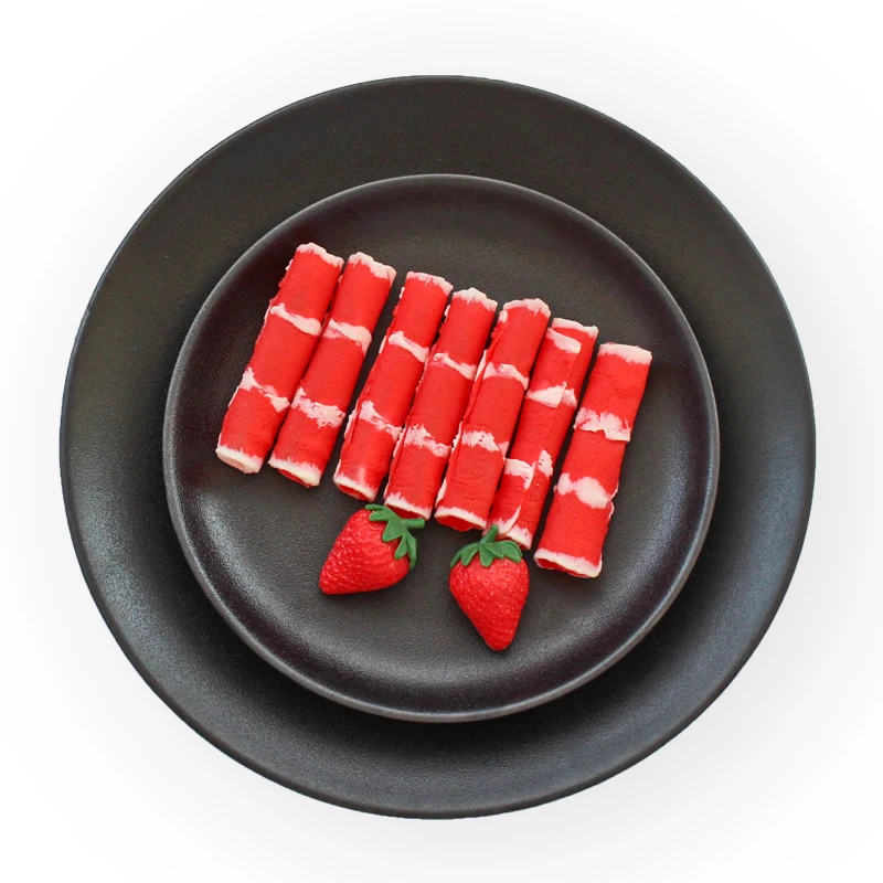 

Black Ceramic Matte Plate Flat Plate For Dinner