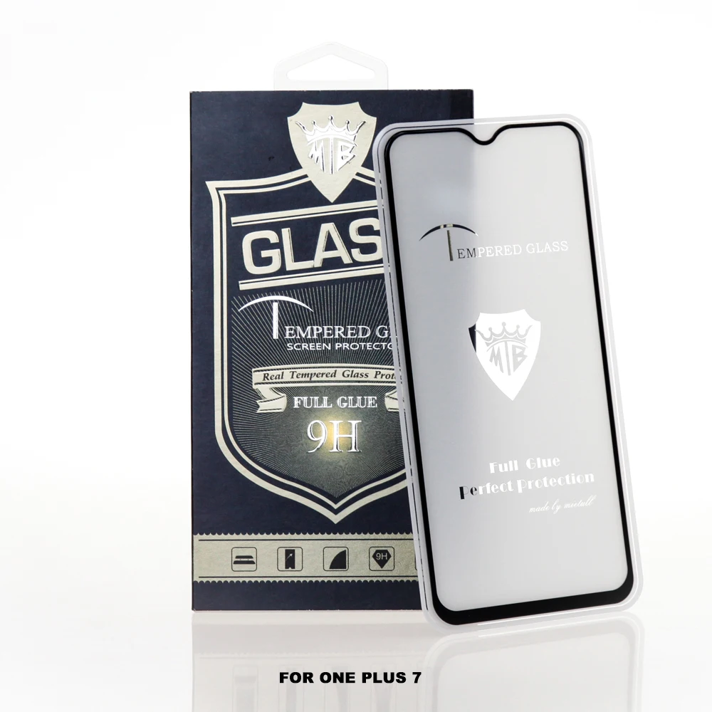 

Cellphone screen protector for 1+6T full glue covered printed tempered glass for One plus 5T/6T, Black