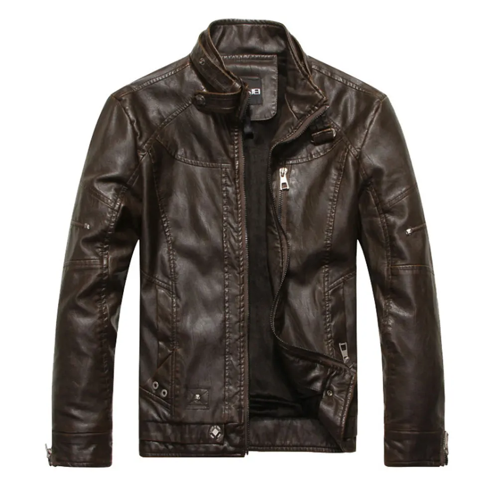 
3 colors Riding Leather Biker Jacket Motorcycle Clothing Biker Jacket For Men 