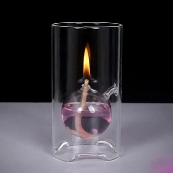 Decorative Glass Oil Lamp Bottle Oil Lamp Gift Oil Burner Lamp