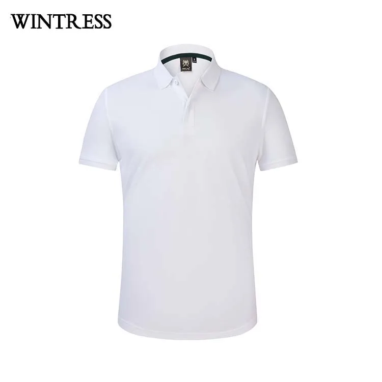 

Mens basic blank white bamboo designed polo shirts embroidery logo