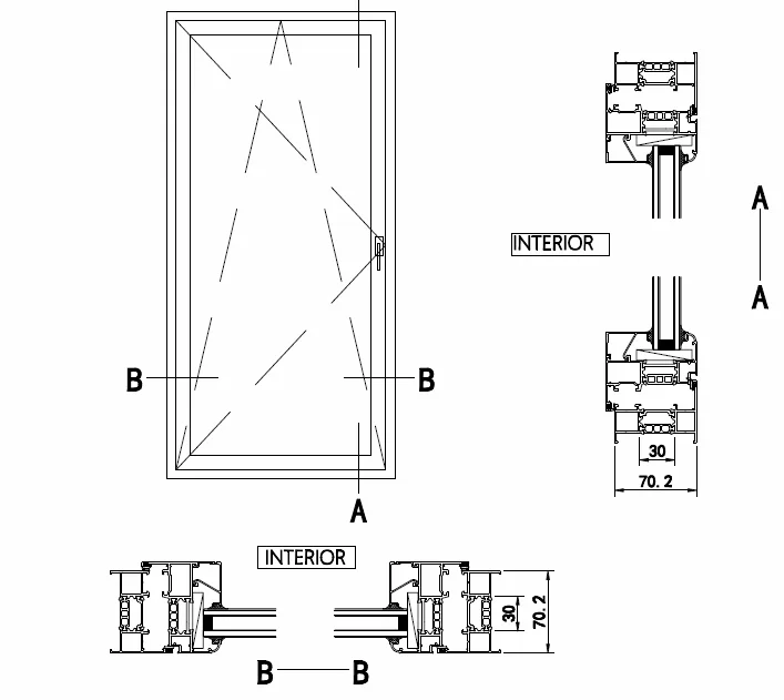 High Weather Resistance Aluminum Sliding Door Frame Parts - Buy ...