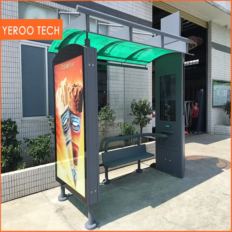 Ip65 Outdoor Bus Stop Advertising Screens Waterproof ...